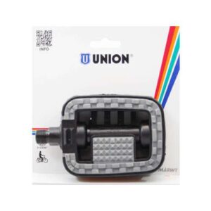 Union pedalen 807 anti-slip zwart grijze inleg op