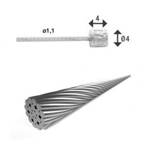 KABEL XLC VERS BINNEN 3.00 RVS SHX17