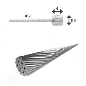 KABEL XLC VERS BINNEN 4.00 RVS SHX17